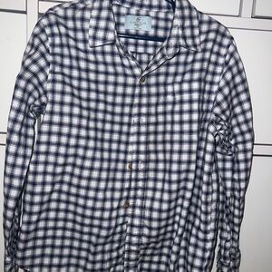 Class Club Navy and White Plaid Men's Shirt